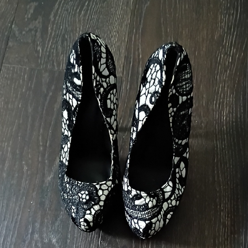 Charlotte Russe Black and White Heels